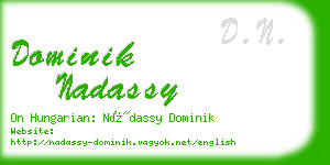 dominik nadassy business card